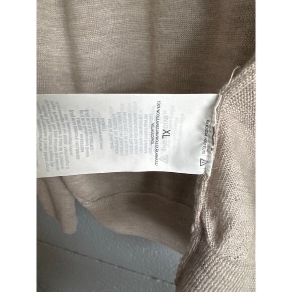 Women's Muji 100% Wool Crew Neck Cardigan Sweater size XL Quiet Luxury Preppy - Picture 3 of 5